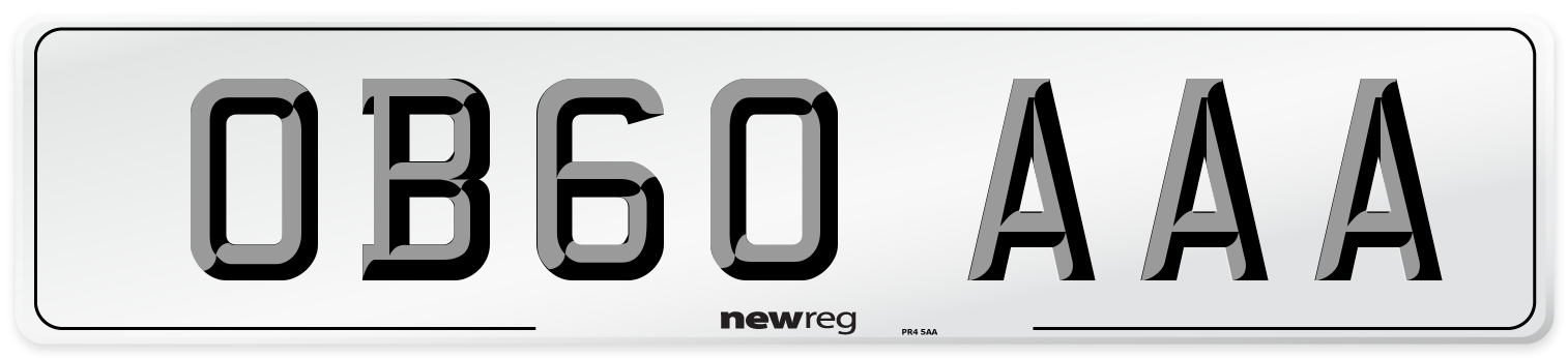 OB60 AAA Number Plate from New Reg